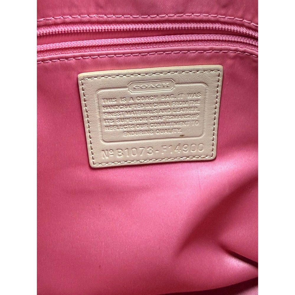 Y2K Coach Signature Patchwork Pastel Hobo Shoulder Bag Yellow Pink Green F14900 - Picture 15 of 16